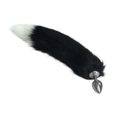 metal anal plug with silky tail