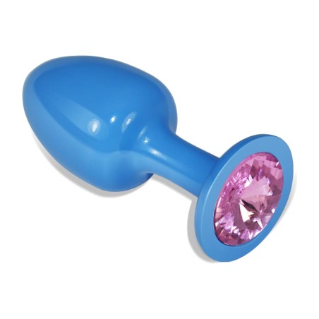 fémanális plug ékkővel rosebud-8.3-cm