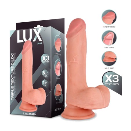 realistični dildo s trojno gostoto in testisi max 8,2"