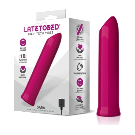 usb-rechargeable magnetic 10-function vibrating bullet dara