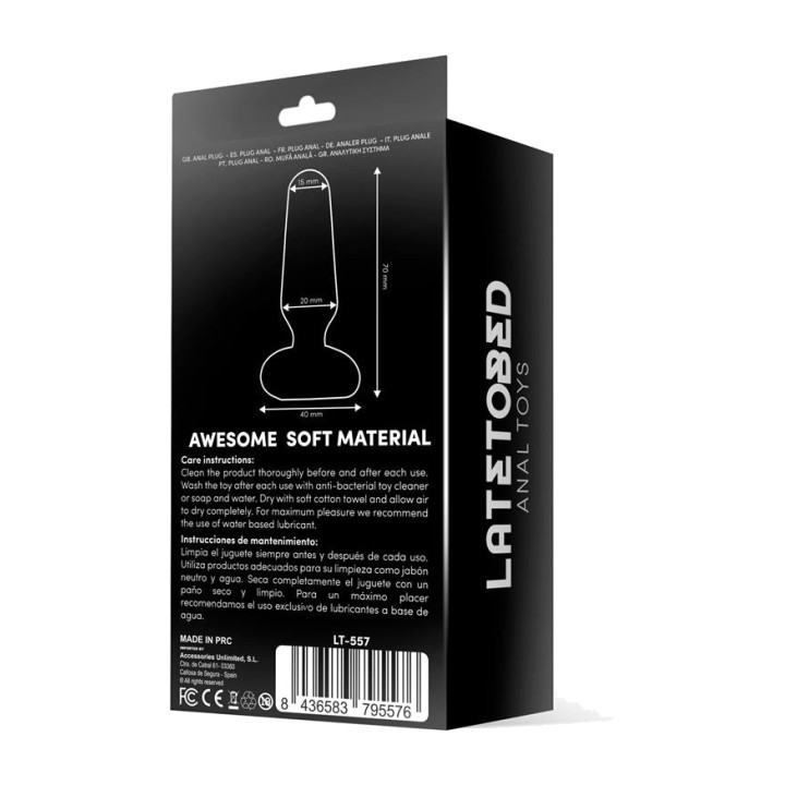 LATETOBED Klassieke anale plug van siliconen DOON LT-557