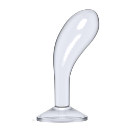 curved prostate anal plug with suction cup flawless-6"