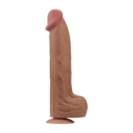 gode réaliste à double densité avec peau coulissante 14"