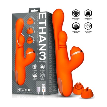 vibromasseur point g avec massage rotatif et embouts interchangeables ethan