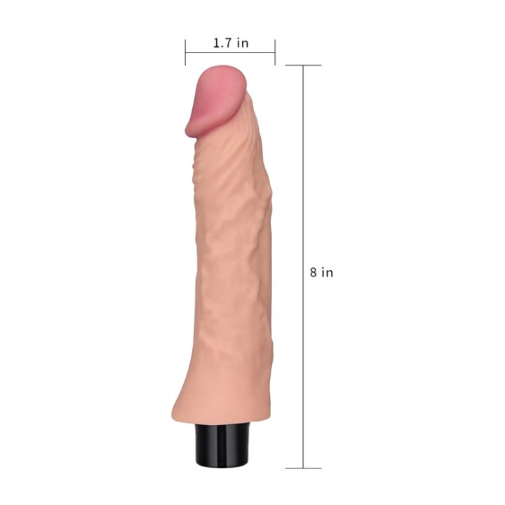 LOVETOY Blød, realistisk vibrator med 10 hastigheder