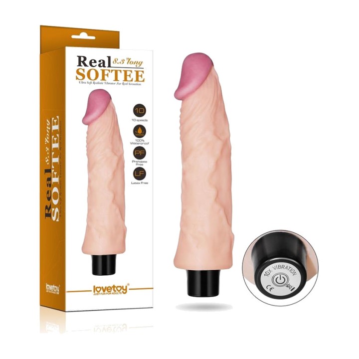 LOVETOY Soft realistic vibrator with 10 speeds REAL-SOFTEE