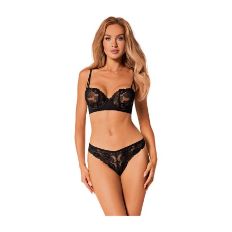 conjunto de sujetador ajustable y braguitas de encaje serena love