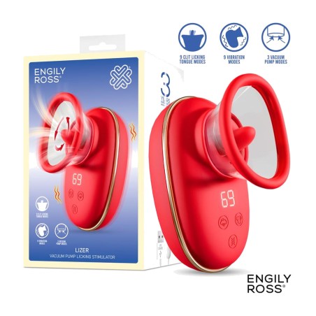 stimulator with oscillating tongue, suction and vibration lizer