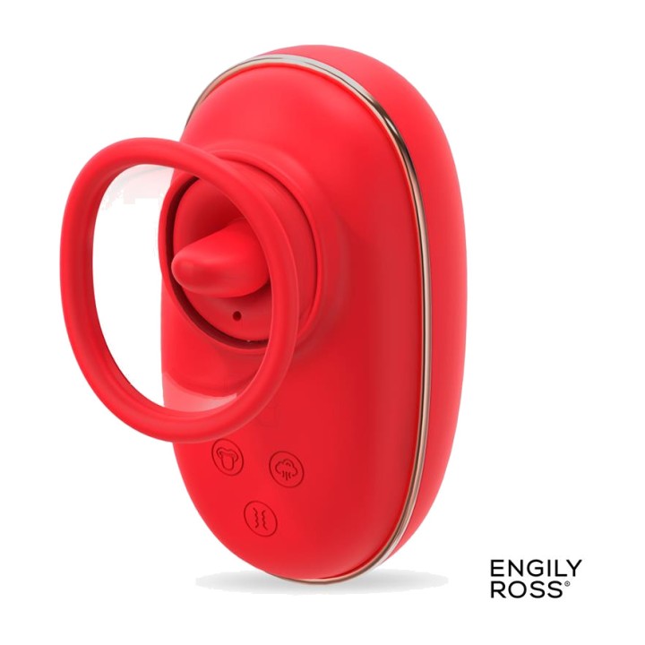 ENGILY ROSS Stimulator med oscillerende tunge, sug og