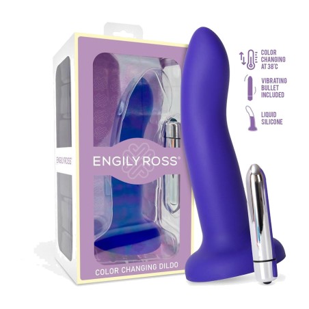 dildo vibratório de silicone líquido que muda de cor, com bala removível dildox