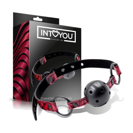breathable vegan leather ball gag diamond