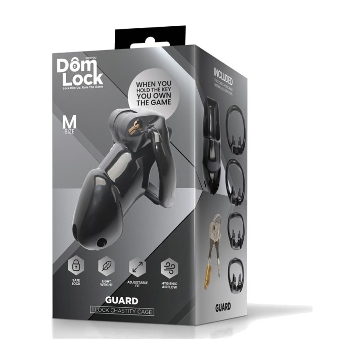 DOMLOCK Cage de chasteté pour pénis avec cadenas intégré