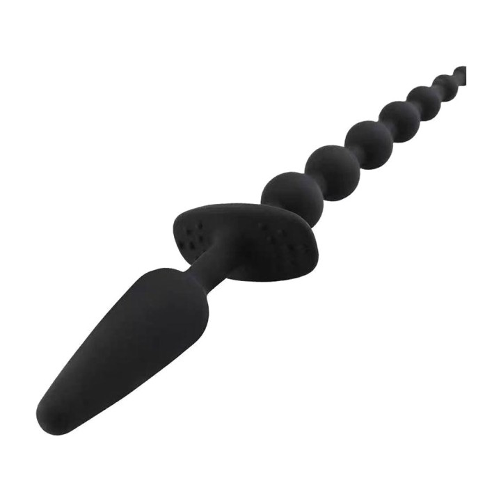 A-GUSTO Plug anal en silicone avec chaîne de boules AG-008
