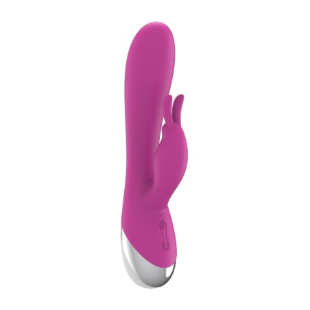 vibrador rabbit duplo de silicone recarregável com 10 funções