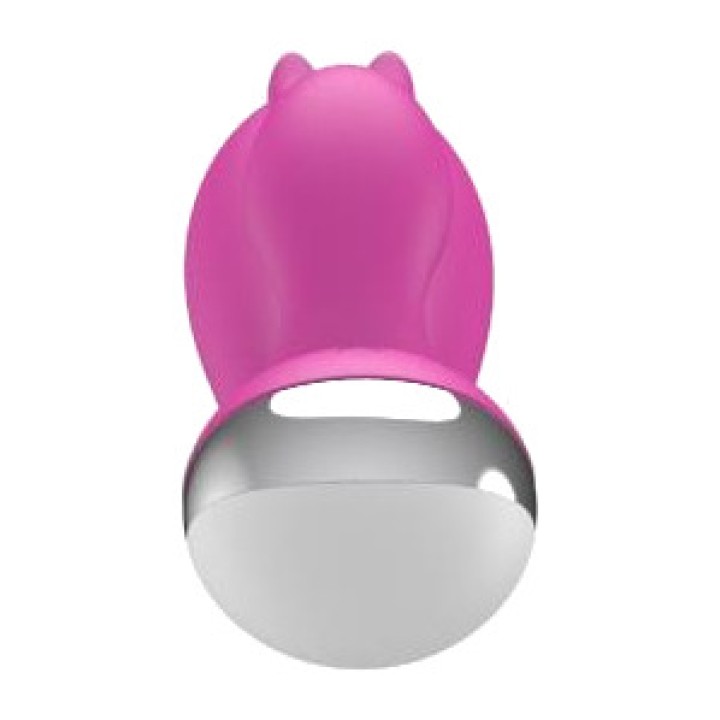 A-GUSTO Vibrador rabbit dual de silicona recargable con 10 funciones AG-002