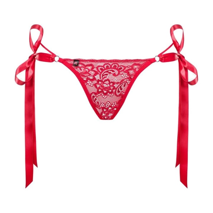 OBSESSIVE Spitzenstring mit seitlichen Schleifen LOVLEA