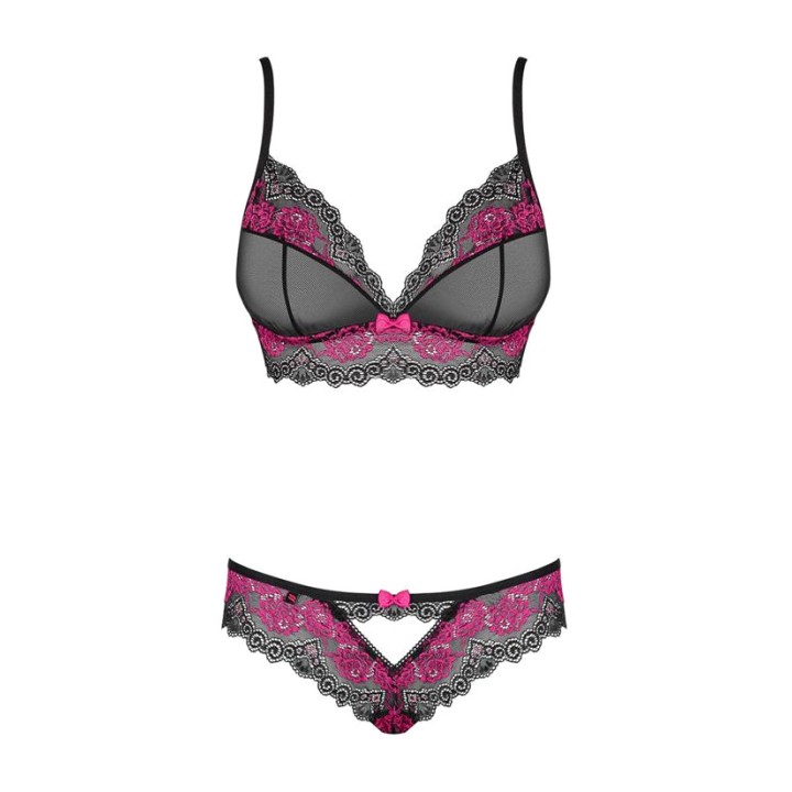 OBSESSIVE Set met ongevoerde beha en kanten string TULIA
