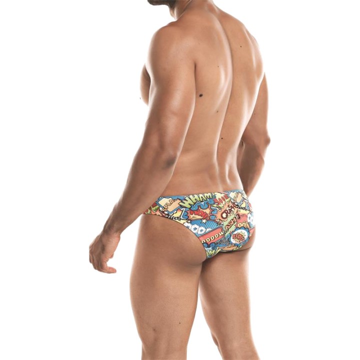 CUT4MEN Slip d’home de cintura baixa amb estampat de còmic