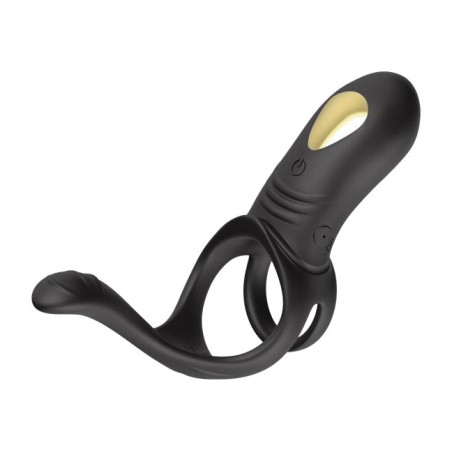 inel dublu vibrator cu stimulare perianală și a clitorisului