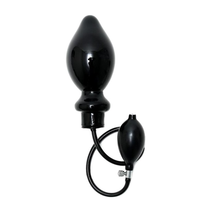 BONDAGE PLAY Large inflatable latex anal plug with pump