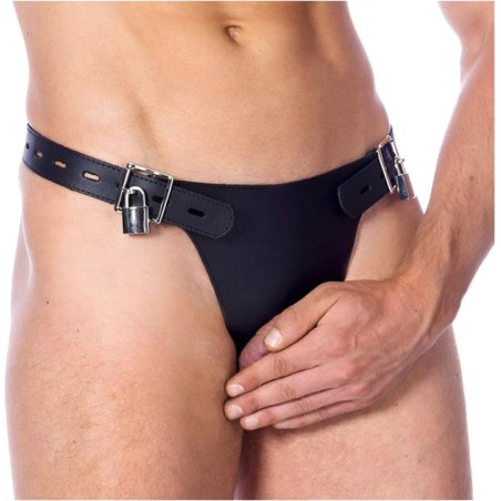 keuschheitsgürtel aus leder mit öffnung