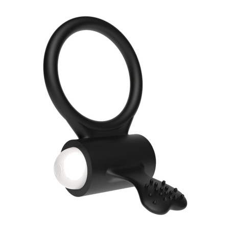 vibrating penis ring with textured clitoral stimulator power clit