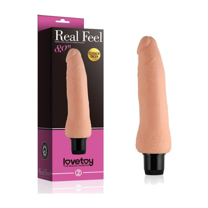LOVETOY Smooth realistic vibrator REAL FEEL 8" LO-LV1002