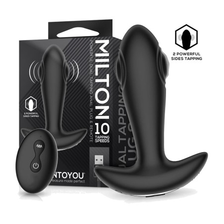 analplugg med dubbla knackningar och fjärrkontroll milton