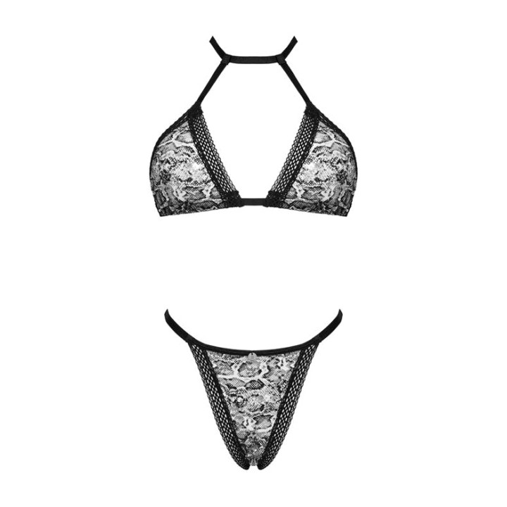 OBSESSIVE Conjunto de soutien triangular halter e tanga