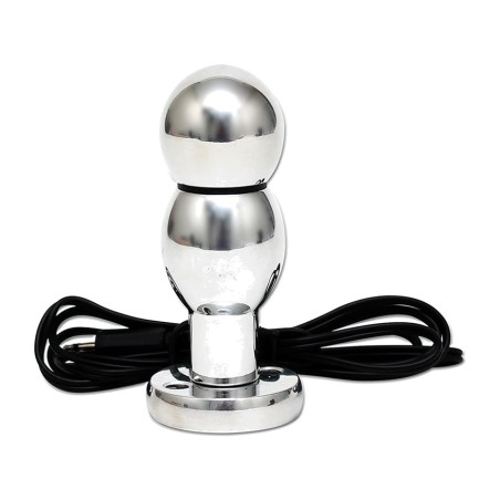 bølget analdildo/-plug til elektrisk stød 35 mm