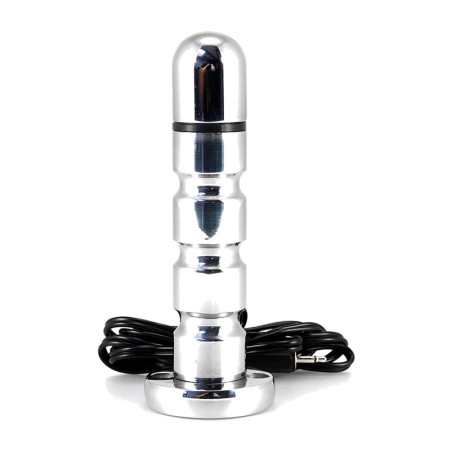 bølget analdildo/-plug til elektrisk stød 25 mm