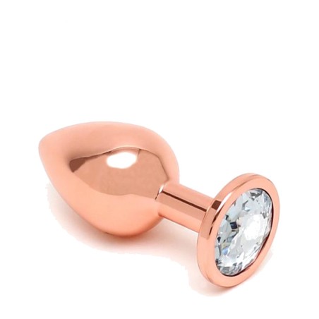 metal anal plug with round jewel pisa