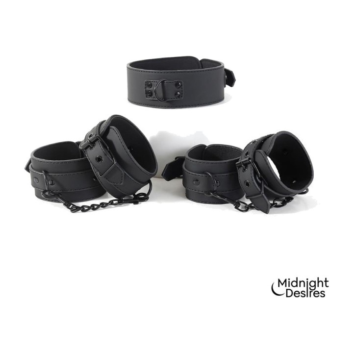 MIDNIGHT DESIRES Set de contention avec menottes et collier