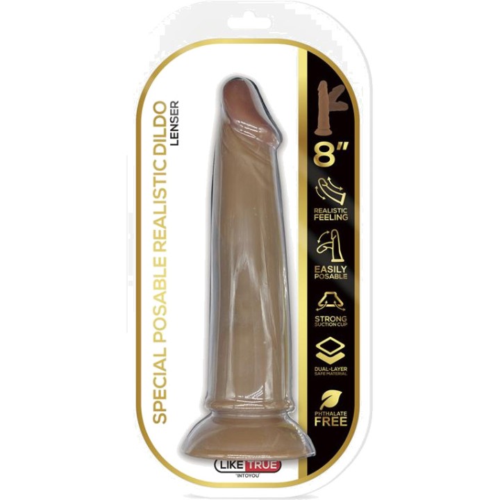 LIKETRUE Gode réaliste articulé et modelable LENSER 8"