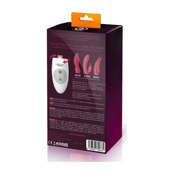 LINKJOY Oplaadbare USB-vibratorcontroller voor verwisselbare