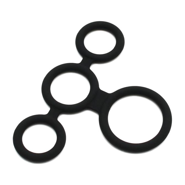 LATEX PLAY Anel quádruplo de silicone para pénis e