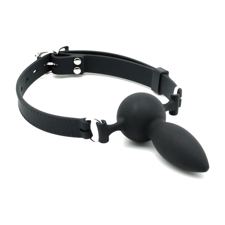 LATEX PLAY Mordaça de bola com plugue de silicone R9108