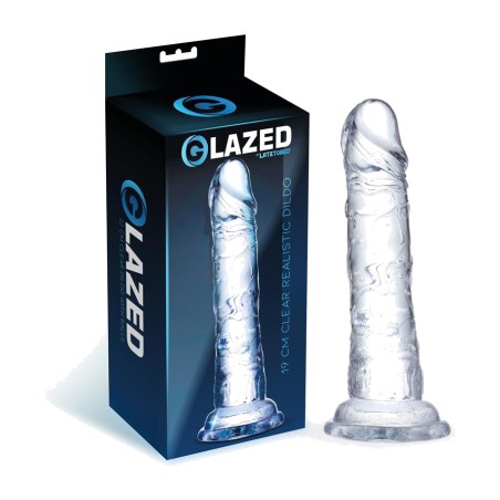 realistisk dildo av kristalliknande material 19 cm