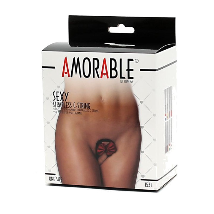 AMORABLE Invisible thong with front bow R1531