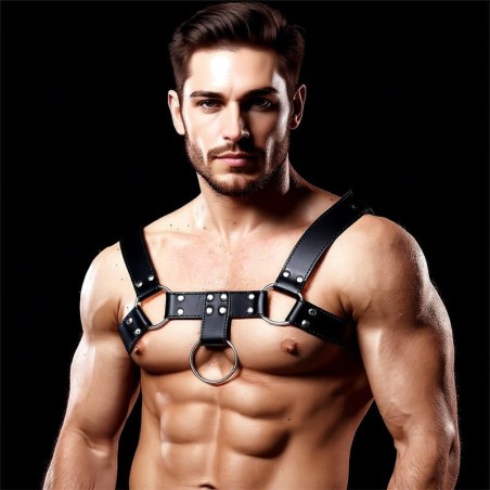 bondage postroj pre mužov z veganskej kože domine