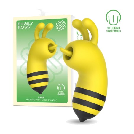 stimulateur clitoridien en forme d’abeille avec langue vibee
