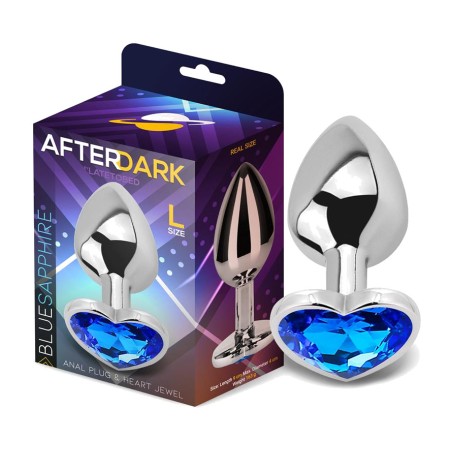 plug anal de metall amb joia en forma de cor rose