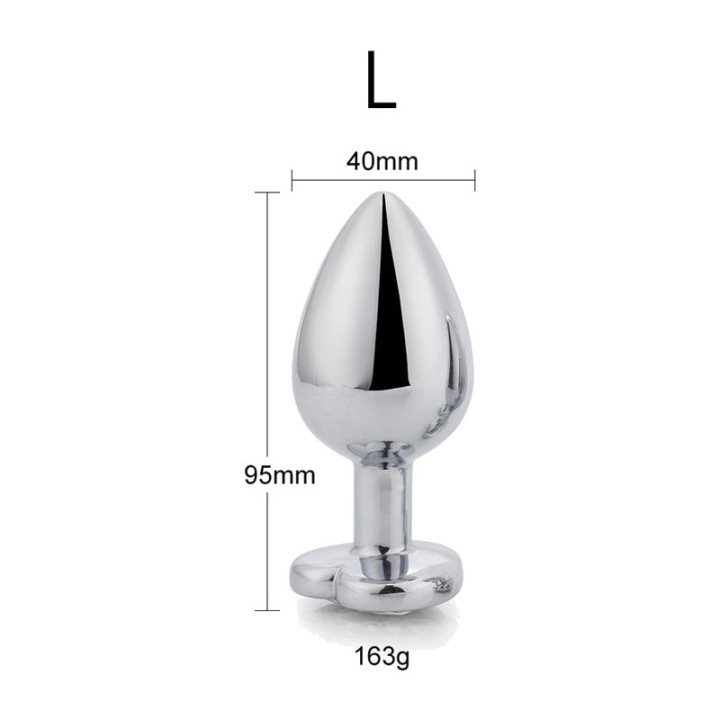 AFTERDARK Plug anal de metal con joya de corazón ROSE AD-239VAR