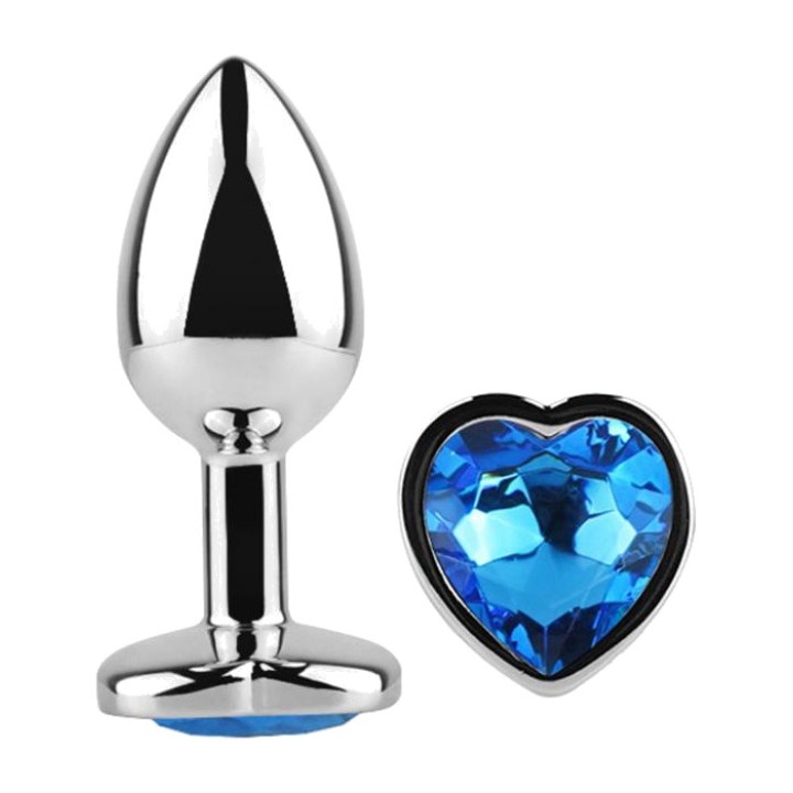 AFTERDARK Metall-Analplug mit Herz-Edelstein ROSE AD-239VAR