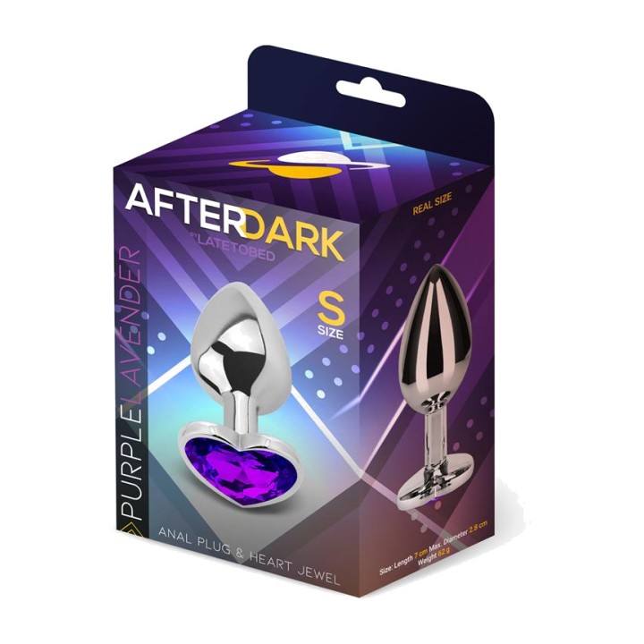 AFTERDARK Metal anale plug met hartjesaccessoire ROSE
