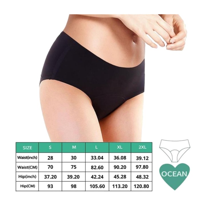 ADALET LINGERIE Cueca menstrual sem costuras de absorção