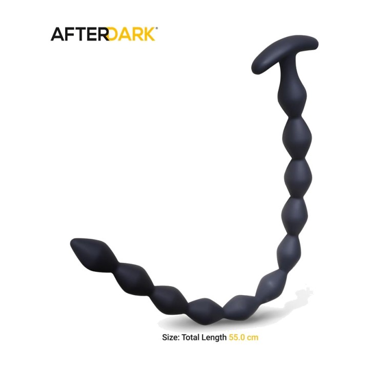 AFTERDARK Plug anal extralongo com bolas de silicone