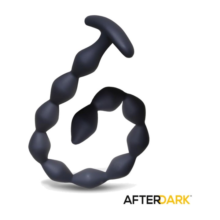 AFTERDARK Ekstra lang analplug med silikonekugler