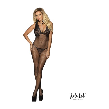 virágmintás csipkemellű bodystocking noelie