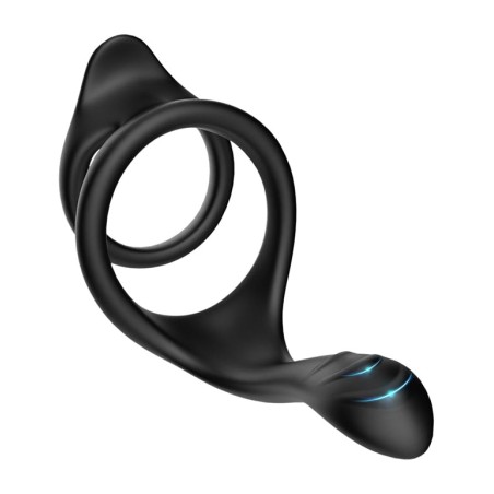 dubbel flexibel ring för penis med perianal stimulering